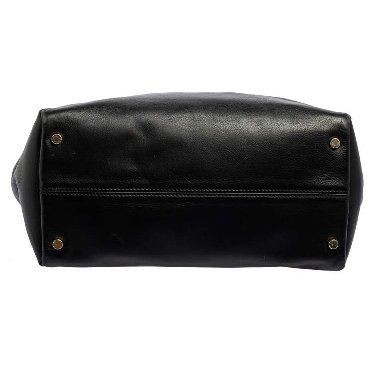 Pre Owned Jimmy Choo Black Leather Large Alfie Tote