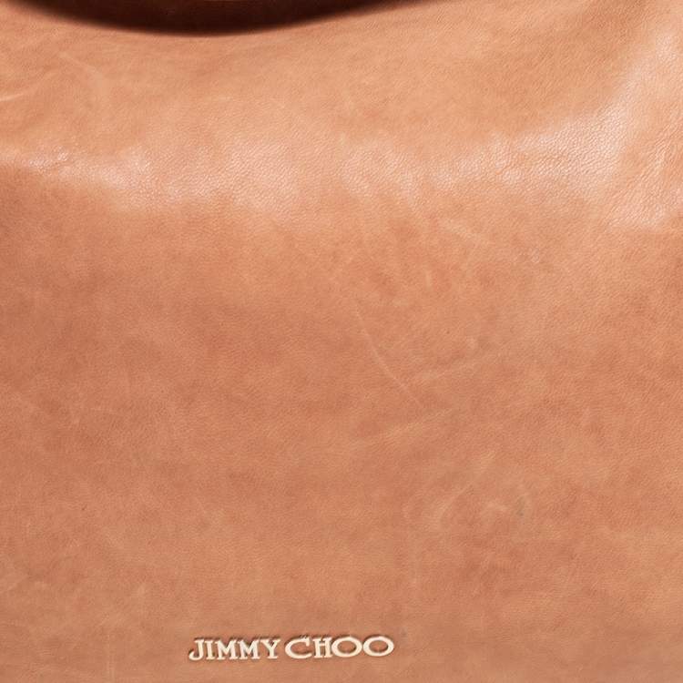 Pre Owned Jimmy Choo Beige Leather Medium Solar Hobo