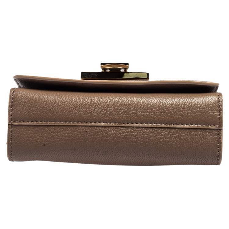 مملوكة مسبقًا Jimmy Choo Taupe/Silver Glitter and Leather Mini Rebel Crossbody Bag