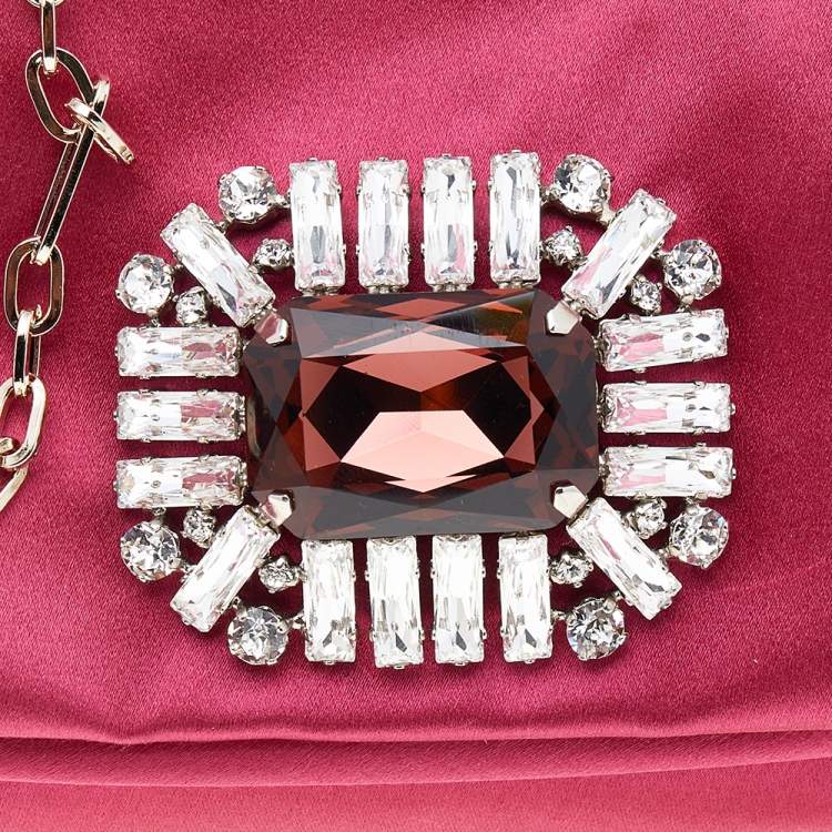 مملوكة مسبقًا Jimmy Choo Pink Satin Titania Shoulder Bag