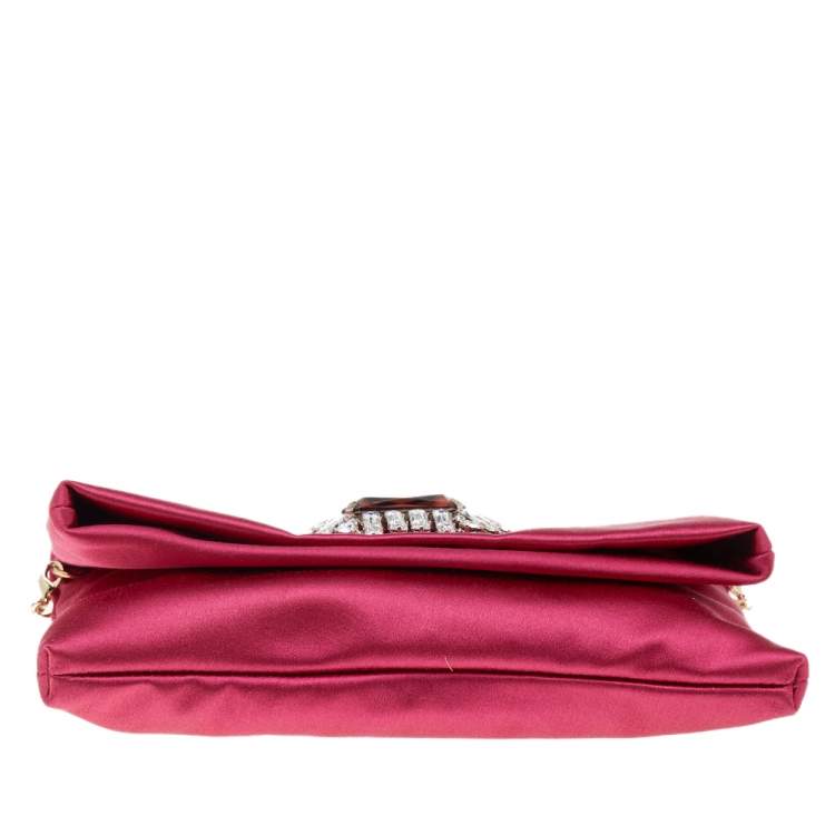 مملوكة مسبقًا Jimmy Choo Pink Satin Titania Shoulder Bag