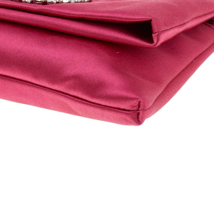 مملوكة مسبقًا Jimmy Choo Pink Satin Titania Shoulder Bag