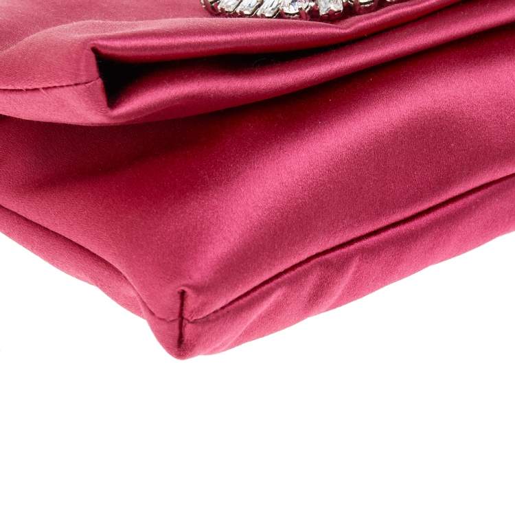 مملوكة مسبقًا Jimmy Choo Pink Satin Titania Shoulder Bag