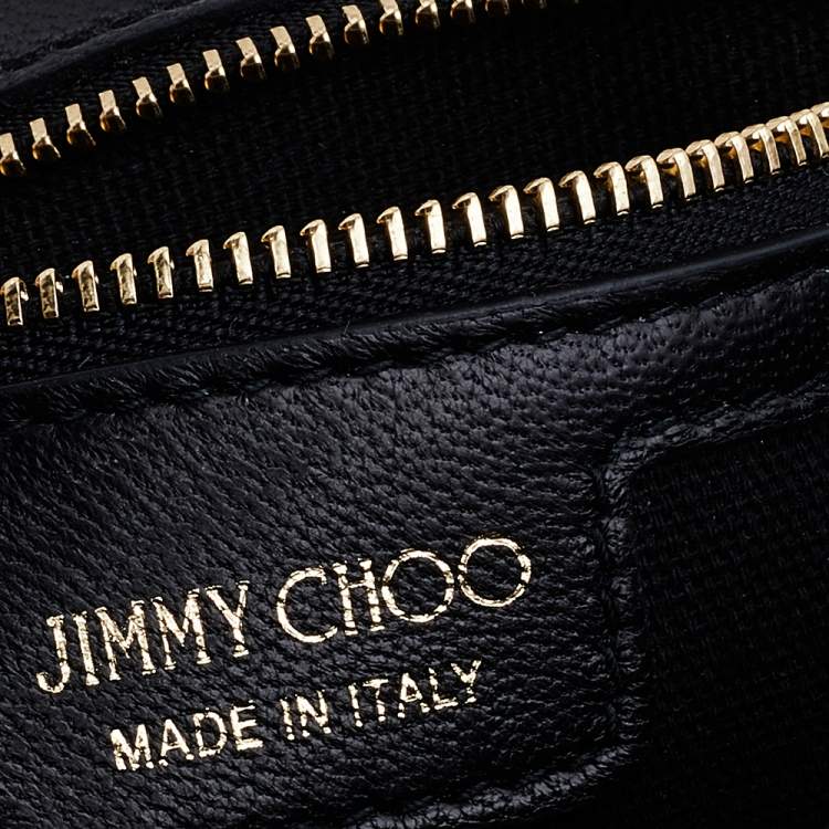 مملوكة مسبقًا Jimmy Choo Black/Beige Lace And Suede Mini Ruby Crossbody Bag