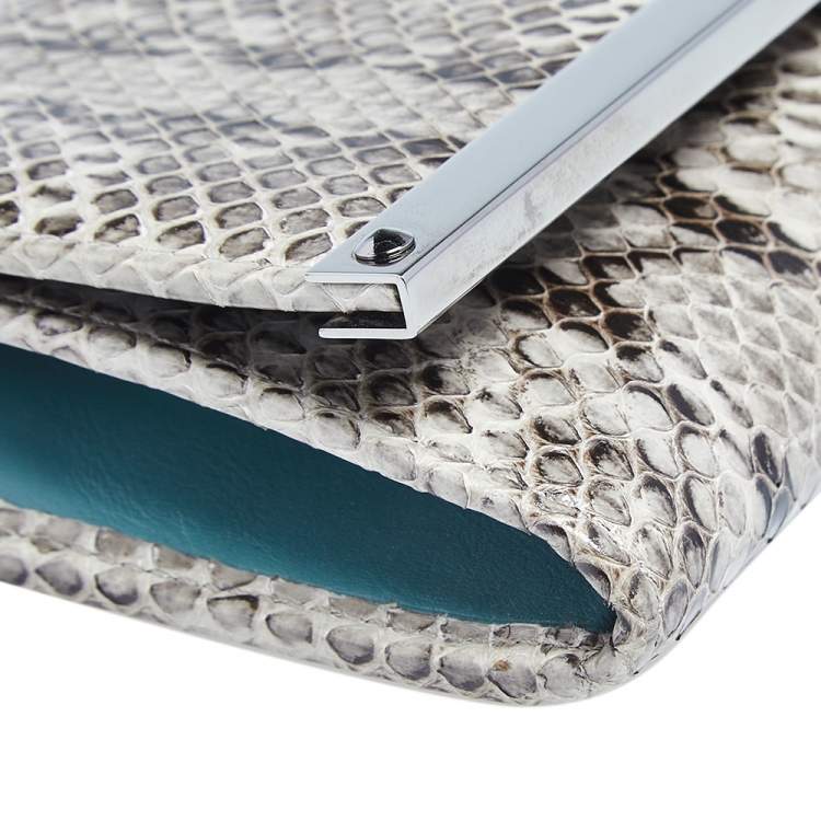 Pre Owned Jimmy Choo Black/Beige Python Milla Chain Clutch