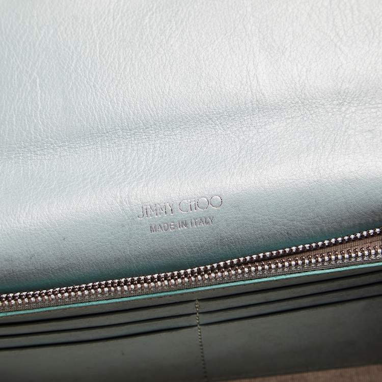 Pre Owned Jimmy Choo Black/Beige Python Milla Chain Clutch