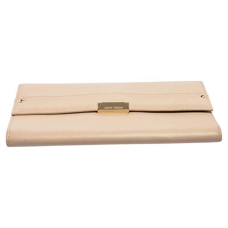 مملوكة مسبقًا Jimmy Choo Blush Pink Leather Reese Clutch