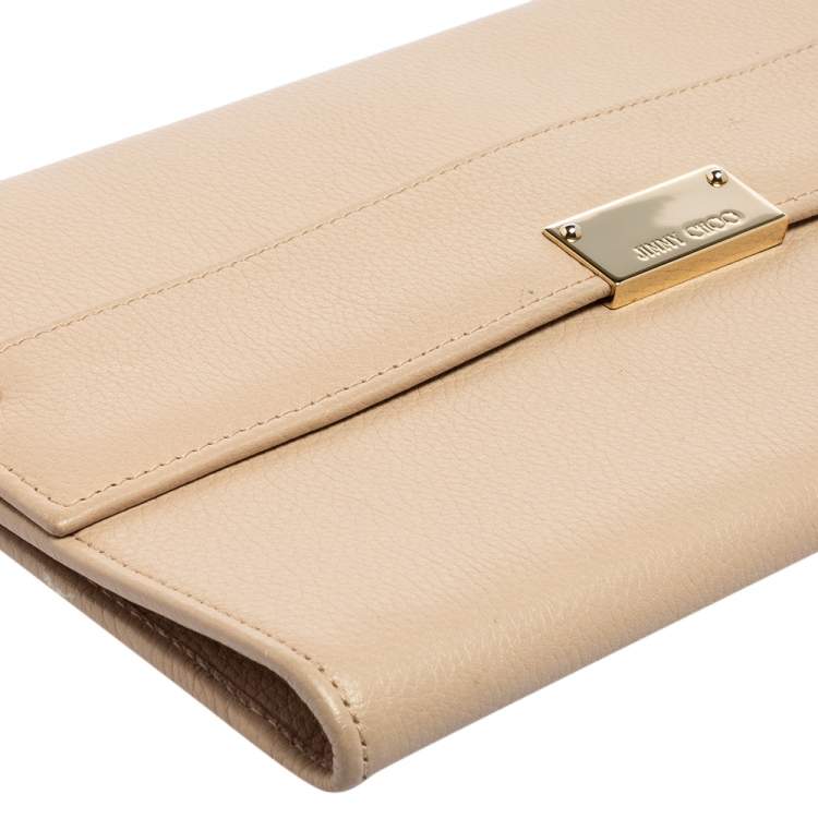 مملوكة مسبقًا Jimmy Choo Blush Pink Leather Reese Clutch