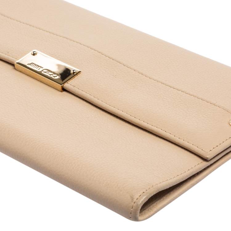 مملوكة مسبقًا Jimmy Choo Blush Pink Leather Reese Clutch