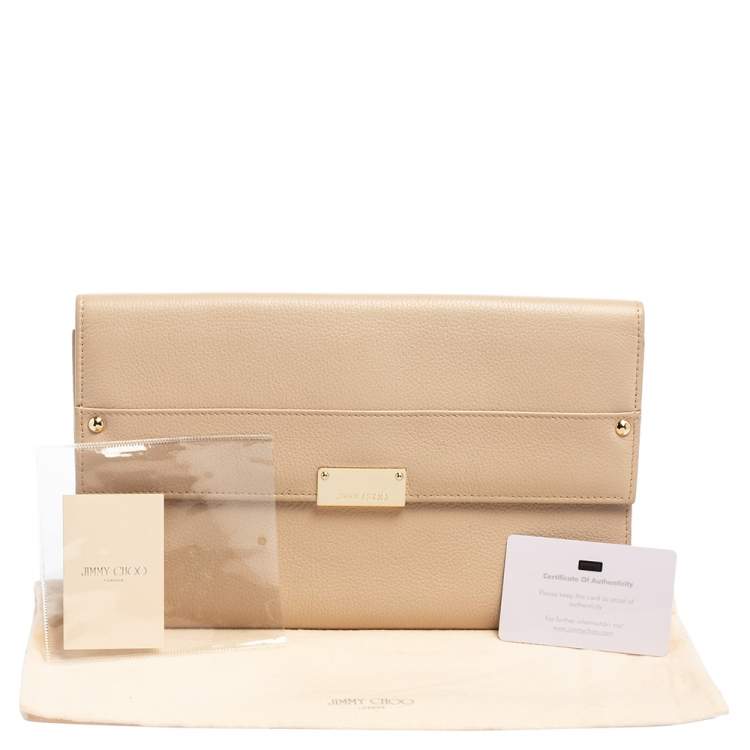 مملوكة مسبقًا Jimmy Choo Blush Pink Leather Reese Clutch
