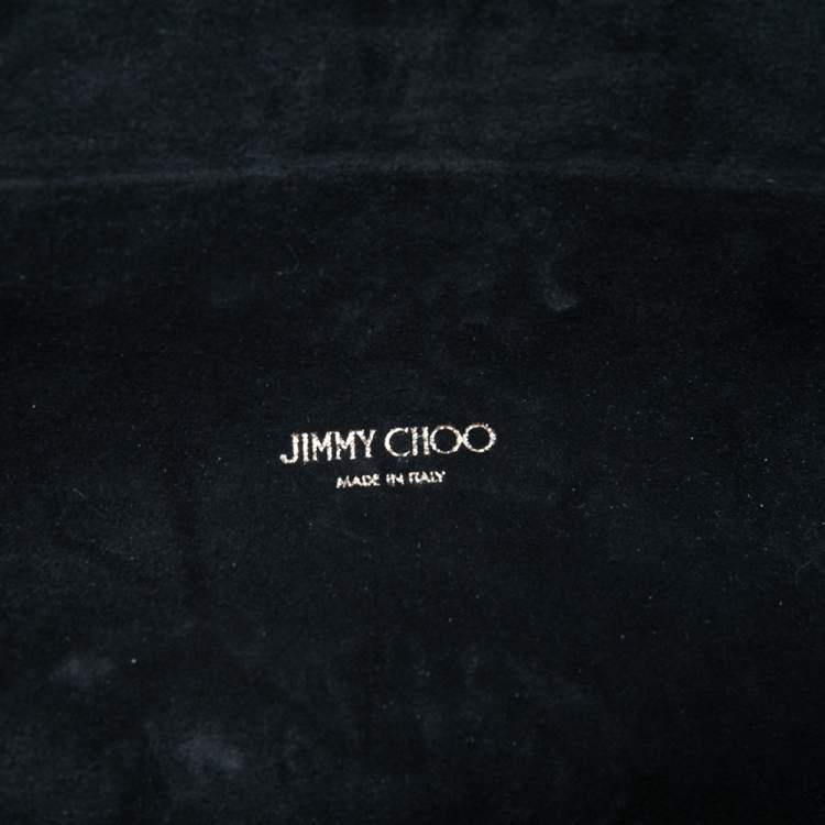 Pre Owned Jimmy Choo Metallic Blue Python and Leather Lockett City Shoulder Bag