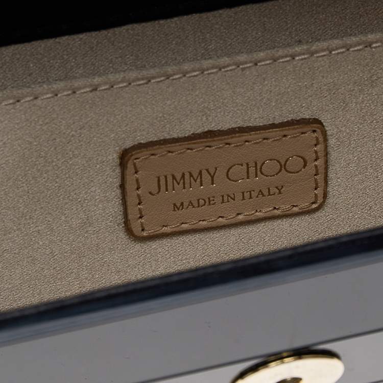 Pre Owned Jimmy Choo Black Acrylic Sweetie Chain Clutch