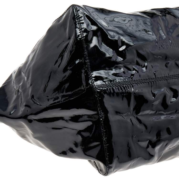 Pre Owned Jimmy Choo Black Patent Leather Hobo