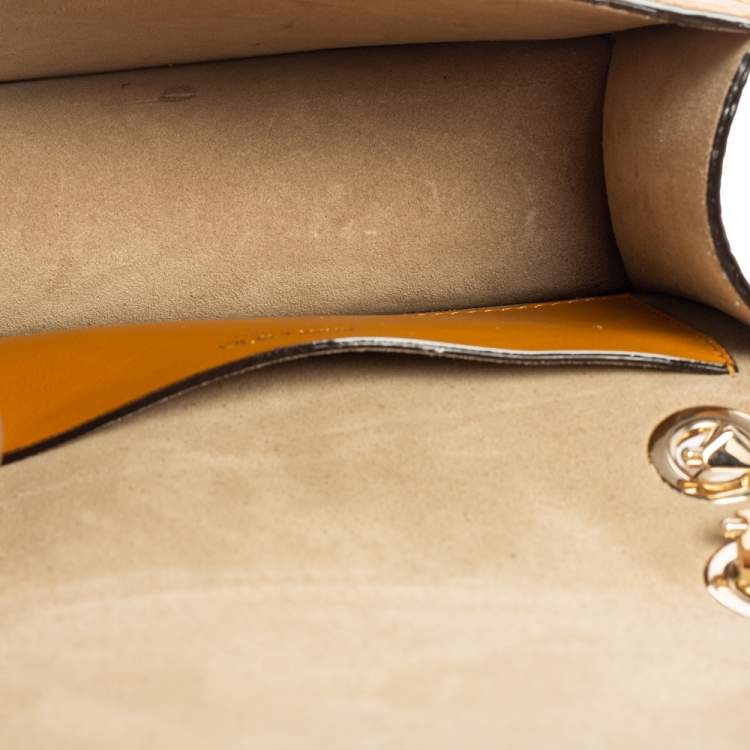 مملوكة مسبقًا Jimmy Choo Mustard Croc Embossed Leather Varenne Shoulder Bag