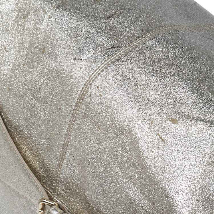 مملوكة مسبقًا Jimmy Choo Metallic Gold Leather Zip Hobo