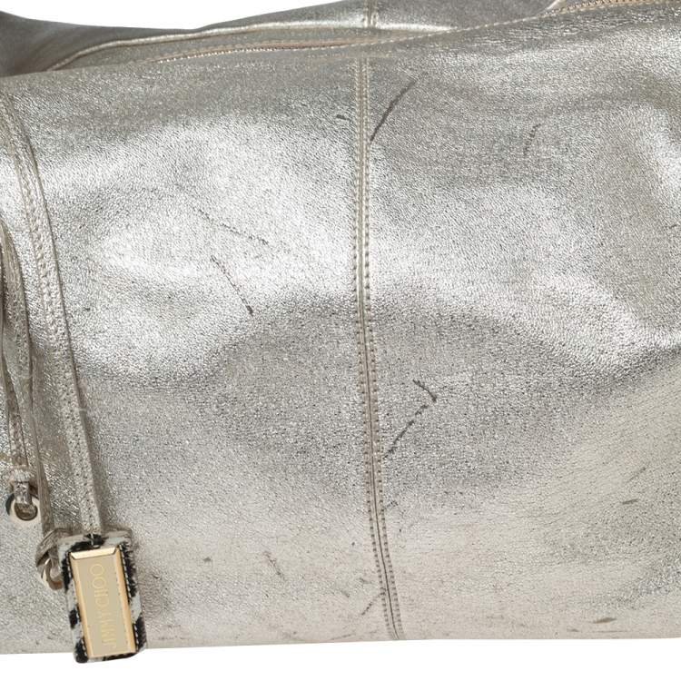 مملوكة مسبقًا Jimmy Choo Metallic Gold Leather Zip Hobo