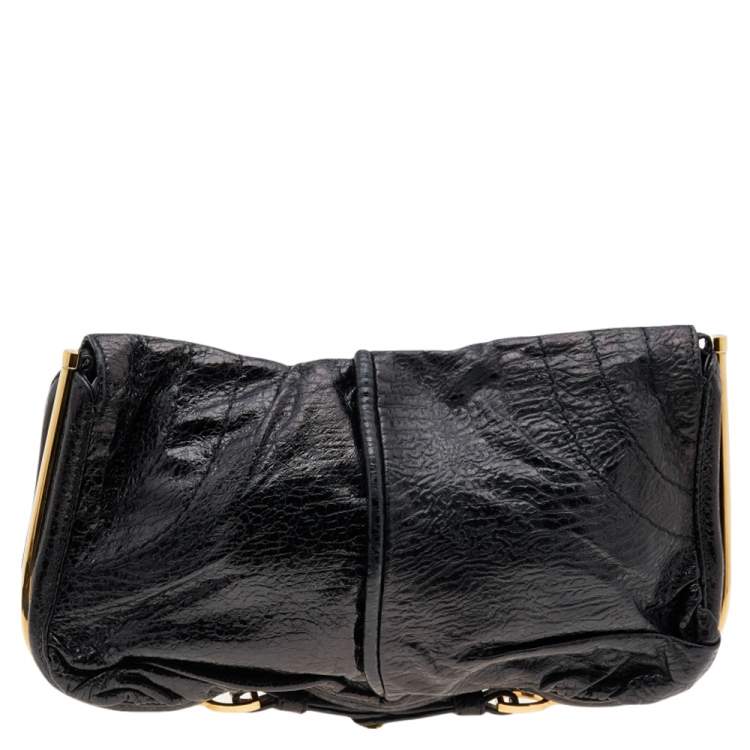 Pre Owned Jimmy Choo Black Leather Ayse Shoulder Bag