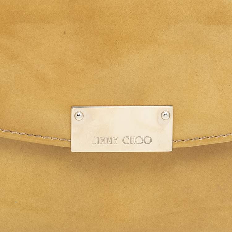 مملوكة مسبقًا Jimmy Choo Beige Patent Leather Riane Chain Clutch