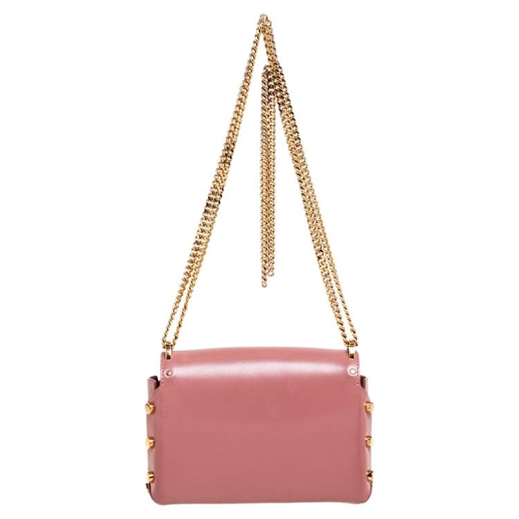 مملوكة مسبقًا Jimmy Choo Old Rose Leather Petite Lockett Crossbody Bag
