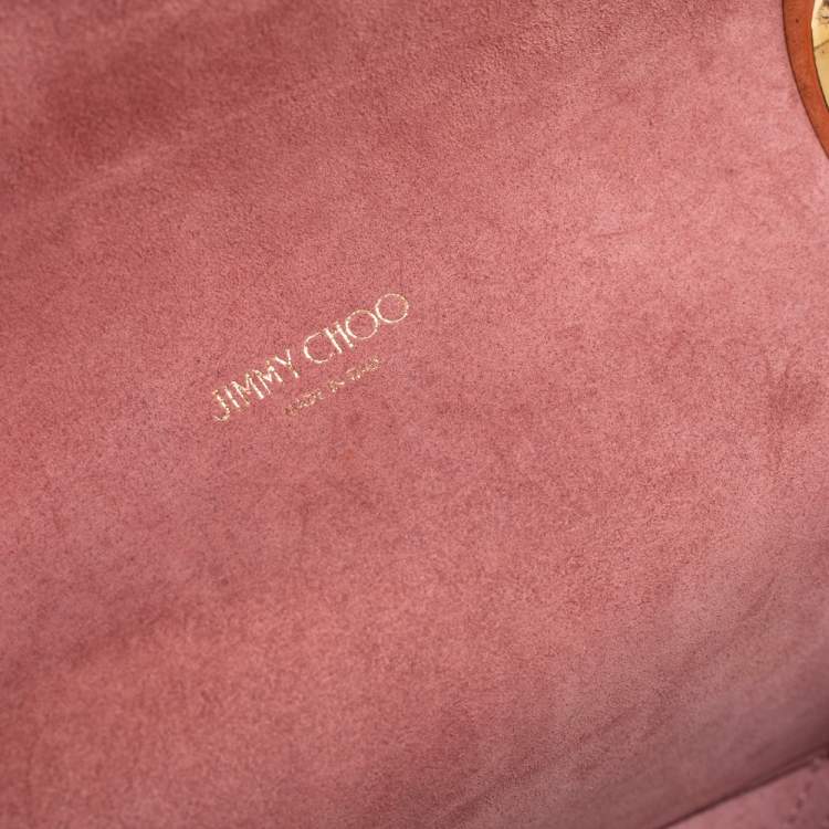 مملوكة مسبقًا Jimmy Choo Old Rose Leather Petite Lockett Crossbody Bag