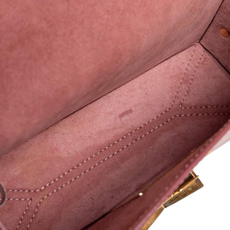 مملوكة مسبقًا Jimmy Choo Old Rose Leather Petite Lockett Crossbody Bag