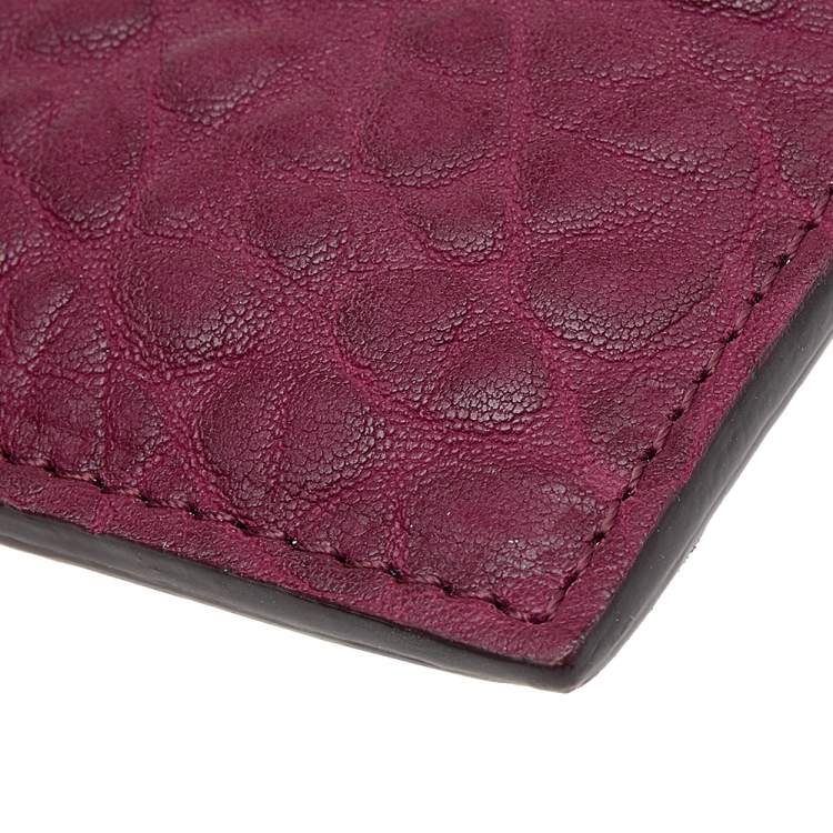 Pre Owned Jimmy Choo Red Leather Card Holder