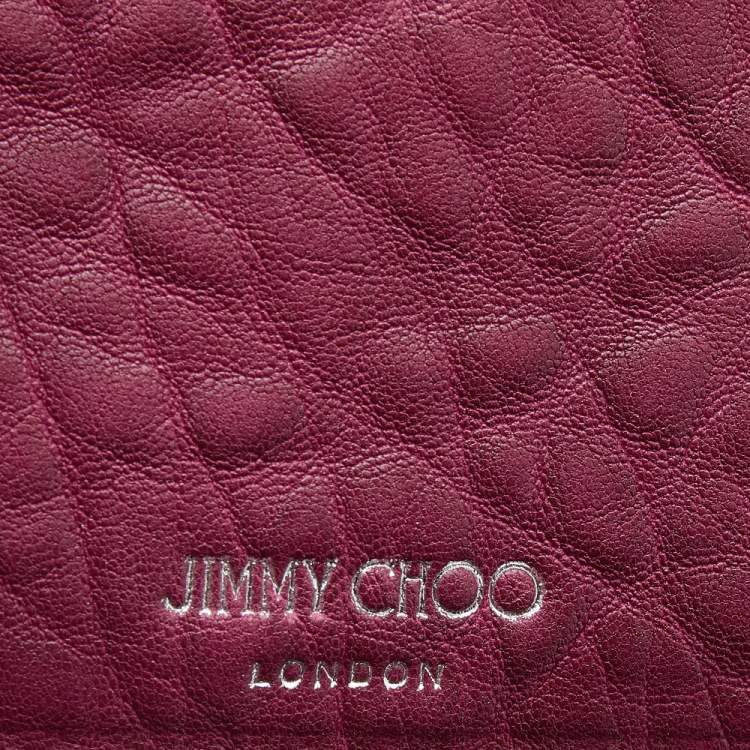 Pre Owned Jimmy Choo Red Leather Card Holder