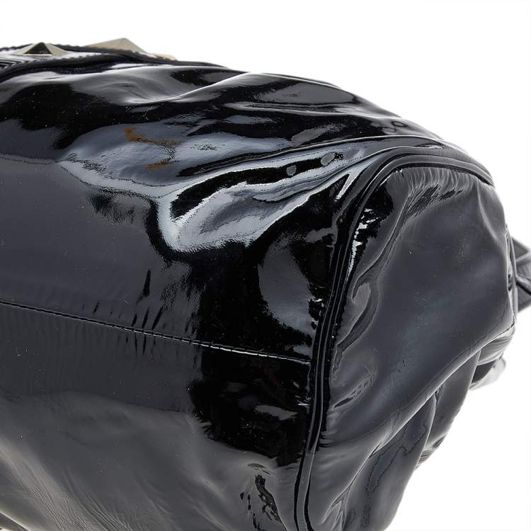 Pre Owned Jimmy Choo Black Patent Leather Riki Tote
