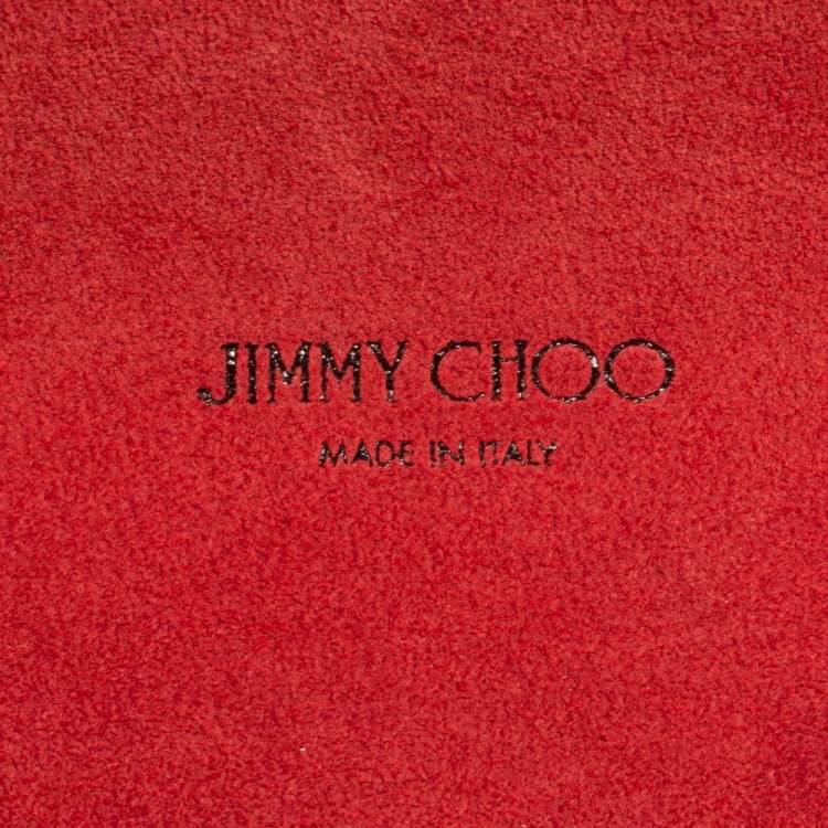 Pre Owned Jimmy Choo Metallic Red Leather Lockett City Shoulder Bag