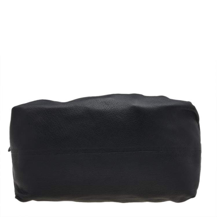 Pre Owned Jimmy Choo Black Leather Embellished Hobo