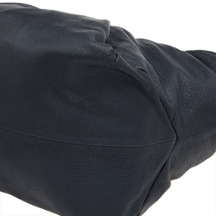 Pre Owned Jimmy Choo Black Leather Embellished Hobo