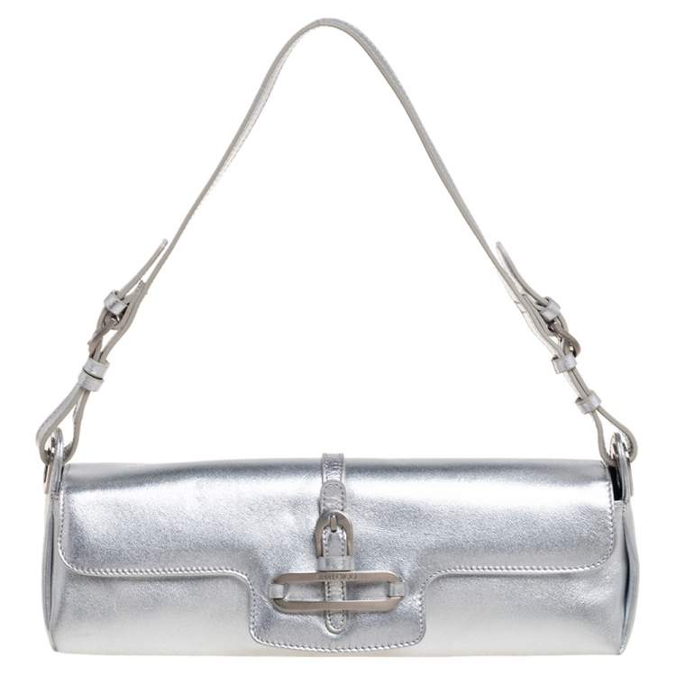 Silver discount baguette bag