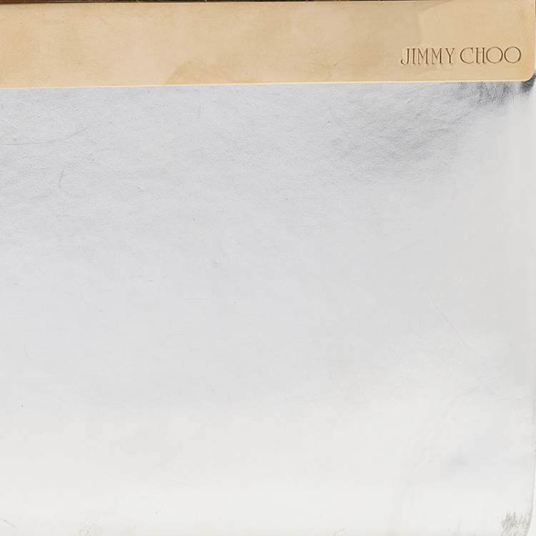 Pre Owned Jimmy Choo Metallic Silver Patent Leather Clutch