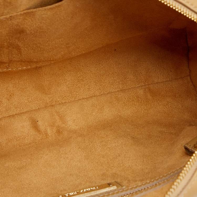 Pre Owned Jimmy Choo Black/Brown Patent and Leather Catherine Box Satchel