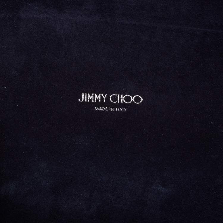 Pre Owned Jimmy Choo Metallic Navy Blue Leather Lockett City Shoulder Bag