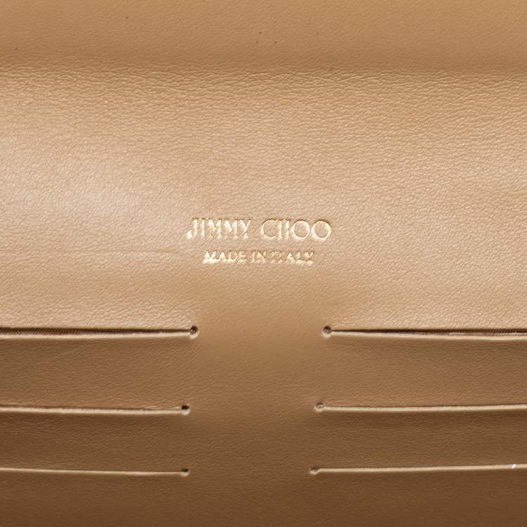 Pre Owned Jimmy Choo Gold/Silver Glitter Riane Clutch Bag