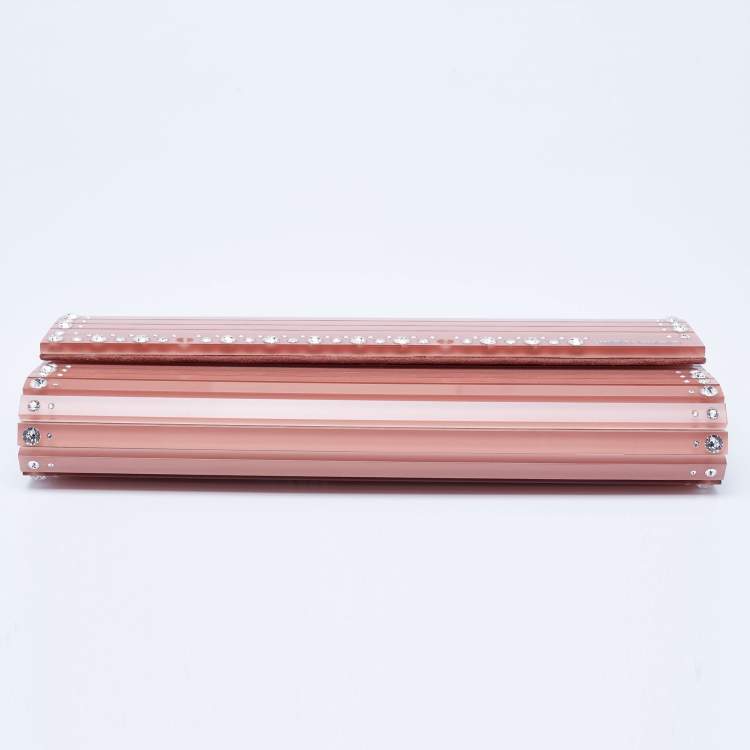 Pre Owned Jimmy Choo Pink Acrylic Sweetie Chain Clutch