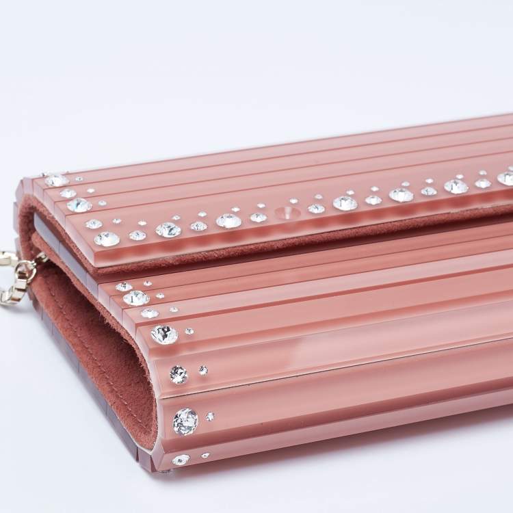 Pre Owned Jimmy Choo Pink Acrylic Sweetie Chain Clutch
