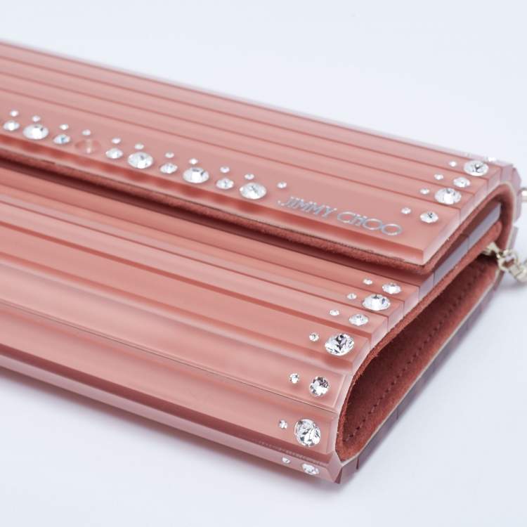 Pre Owned Jimmy Choo Pink Acrylic Sweetie Chain Clutch