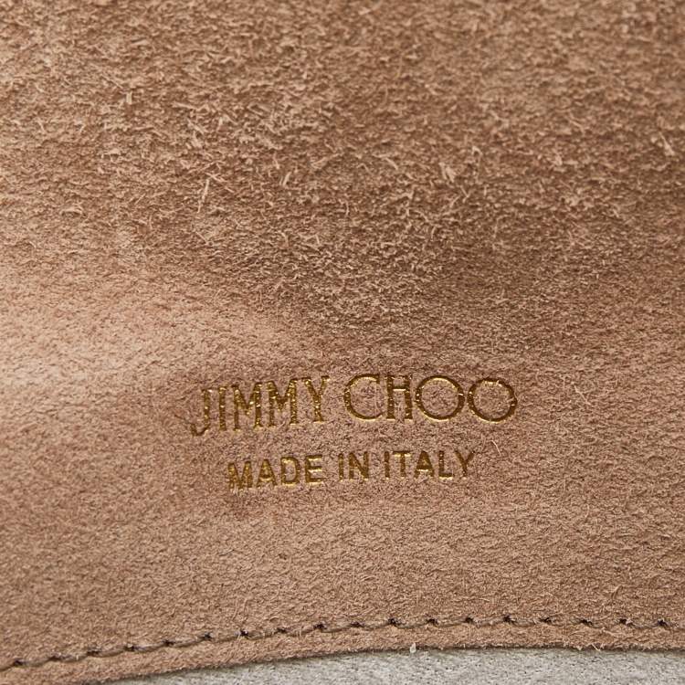 مملوكة مسبقًا Jimmy Choo Metallic Gold Glitter Rosetta Clutch