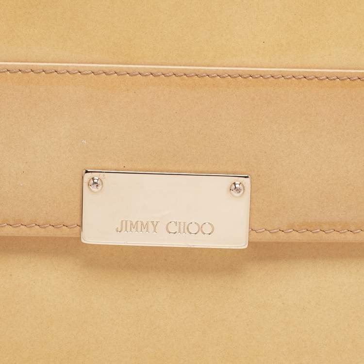 Pre Owned Jimmy Choo Butter Yellow Patent Leather Reese Clutch