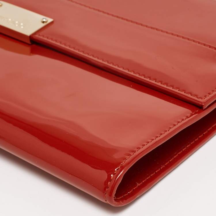 مملوكة مسبقًا Jimmy Choo Brique Patent Leather Reese Clutch