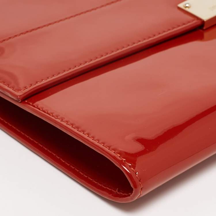 مملوكة مسبقًا Jimmy Choo Brique Patent Leather Reese Clutch