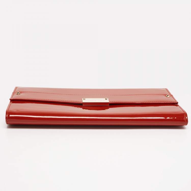 مملوكة مسبقًا Jimmy Choo Brique Patent Leather Reese Clutch