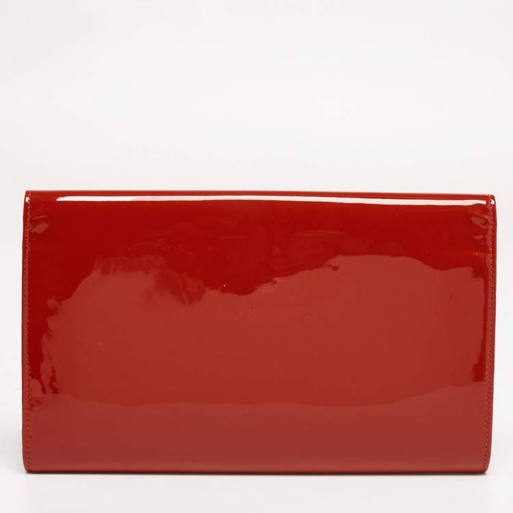 مملوكة مسبقًا Jimmy Choo Brique Patent Leather Reese Clutch