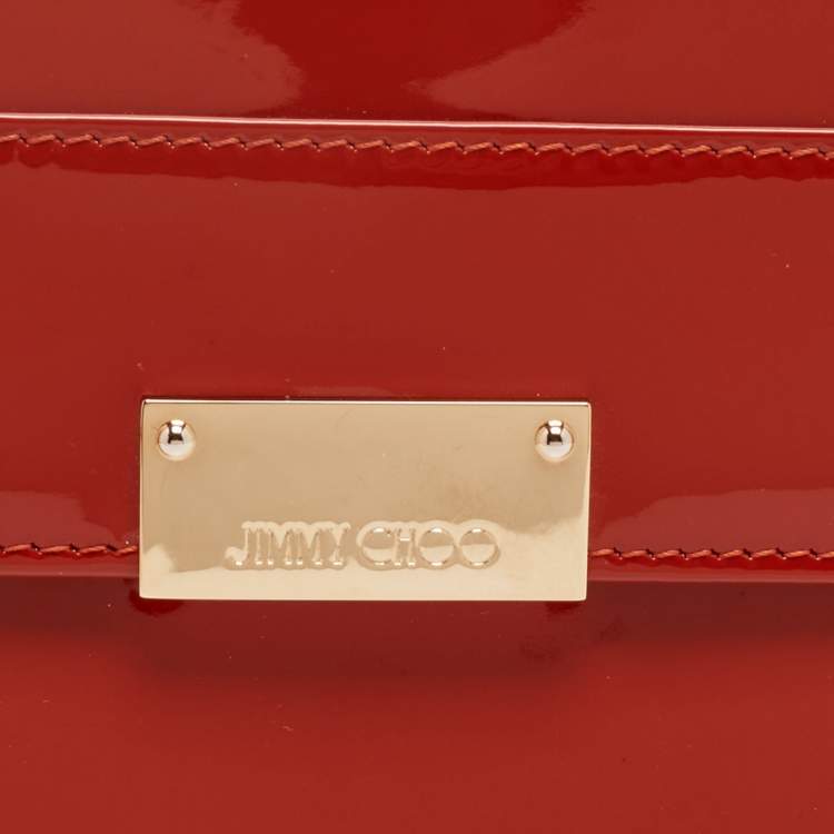 مملوكة مسبقًا Jimmy Choo Brique Patent Leather Reese Clutch