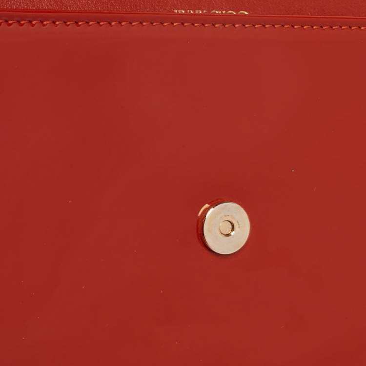 مملوكة مسبقًا Jimmy Choo Brique Patent Leather Reese Clutch