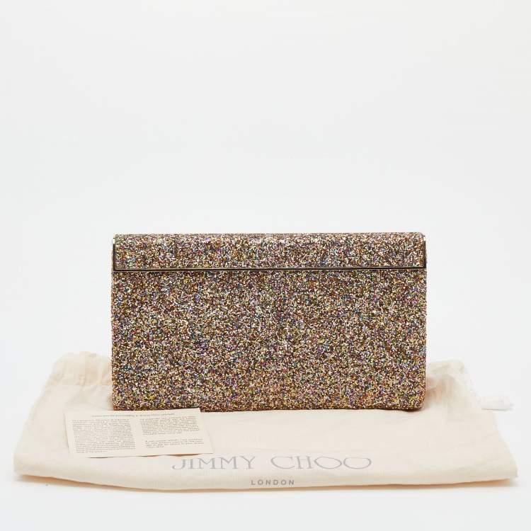 Pre Owned Jimmy Choo Multicolor Glitter Cayla Clutch