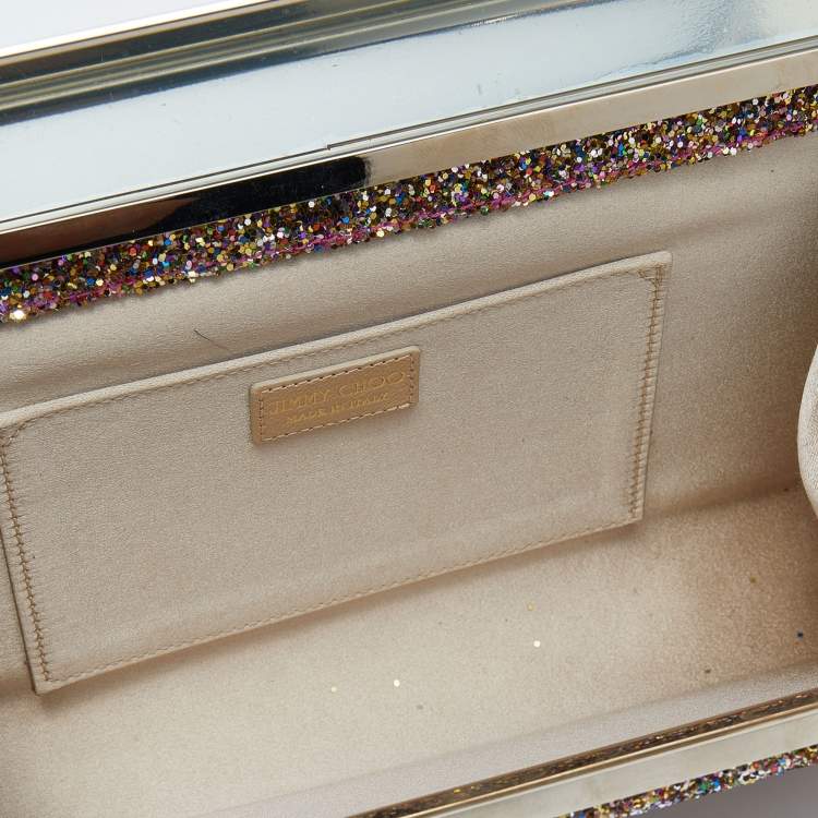 Pre Owned Jimmy Choo Multicolor Glitter Cayla Clutch