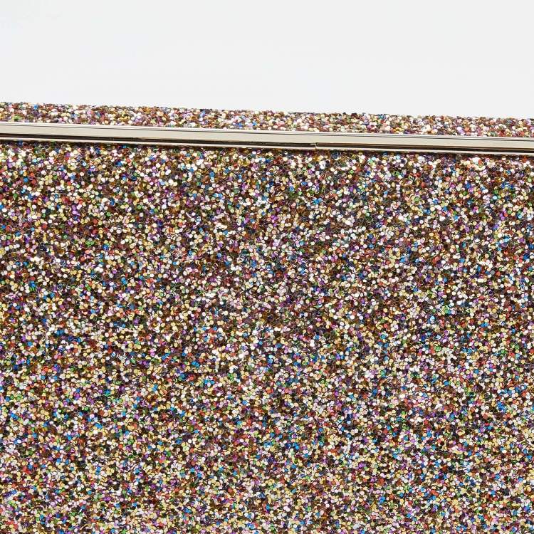 Pre Owned Jimmy Choo Multicolor Glitter Cayla Clutch